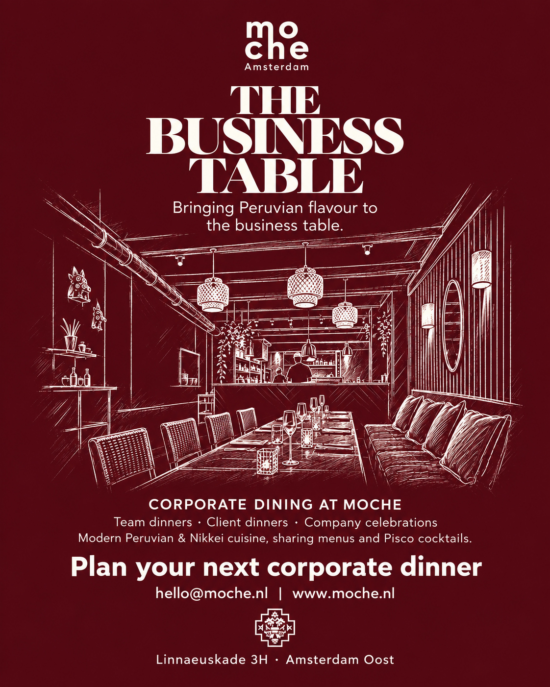 The Business Table – corporate dining at Moche Amsterdam